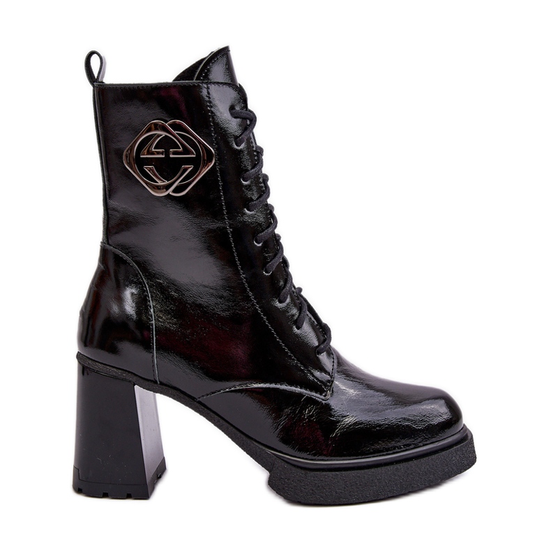 Ženske kožne visoke gležnjače crne Lemar Danel crno