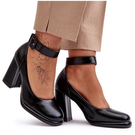 WS1 Crne cipele na petu s kopčom Idovana crna