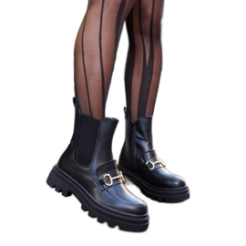 Crne gležnjače s vidljivim Sailetto štitnikom crno