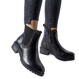 Crne gležnjače ukrašene Emidio šljokicama crna