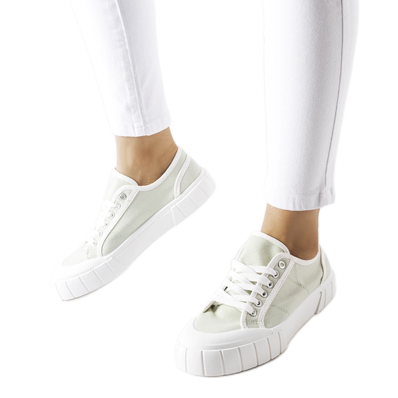 Bijele tenisice na debeloj Egidio platformi bijela