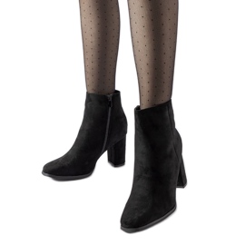 Crne gležnjače Torricelli na visoku petu crna