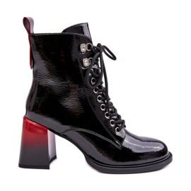 S.Barski Lakirane gležnjače D&amp;A MR870-06 crne crna