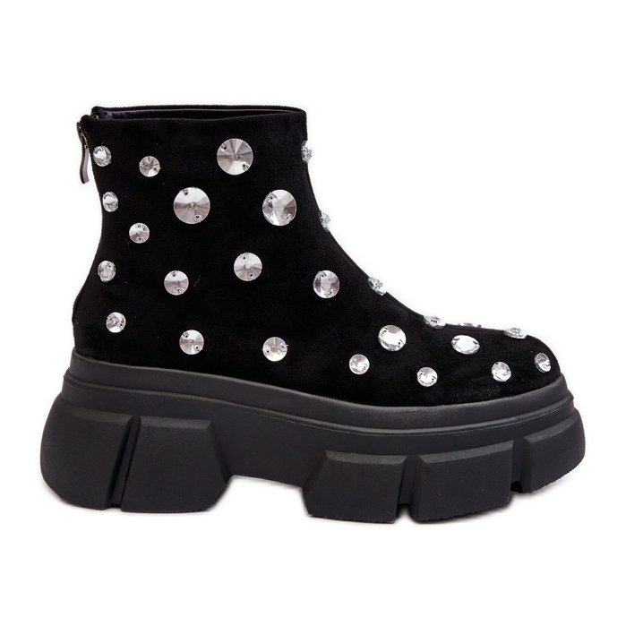 S.Barski Antilop izolirane čizme s kristalima D&amp;A MR870-83 crne crno