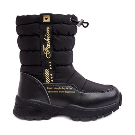 Dječje vunene čizme za snijeg s patentnim zatvaračem crne Delhi crna