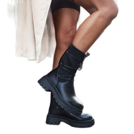 Inna Eliot crne sock gležnjače s vezicama crna