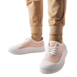 Pink Collepepe tenisice s platformom ružičasta