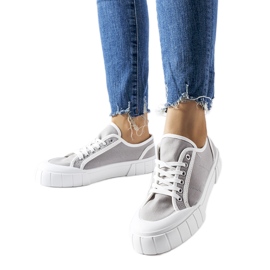 Sive tenisice na debeloj Egidio platformi siva