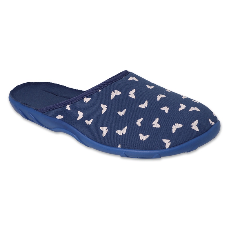 Befado ženske papuče 235D192 plave s bijelim leptirićima plava