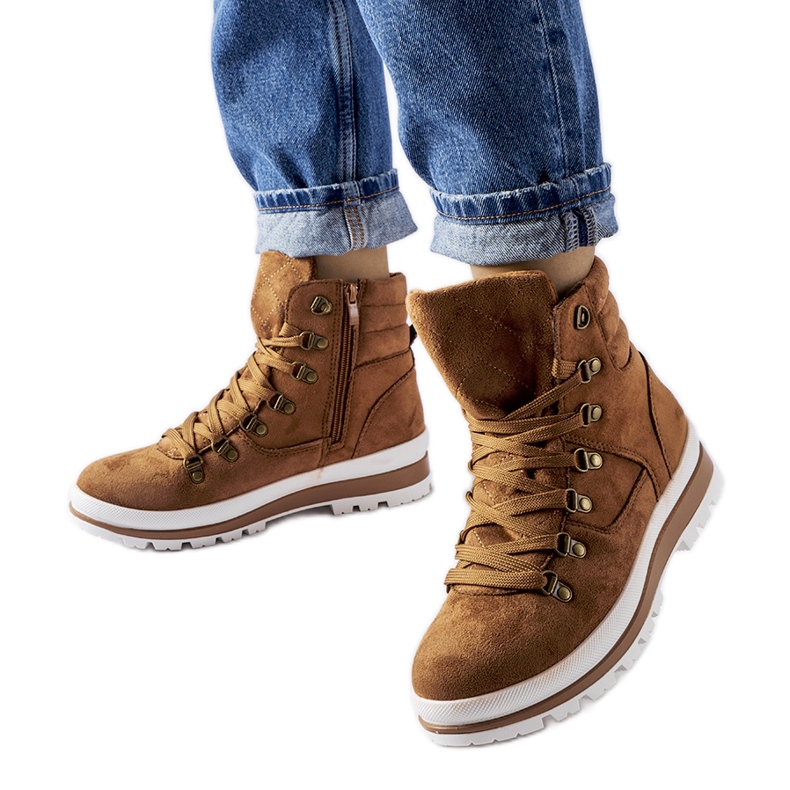 Mazara cipele za planinarenje s karamel izolacijom smeđa