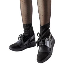 Crne gležnjače Spoleto na klin crna