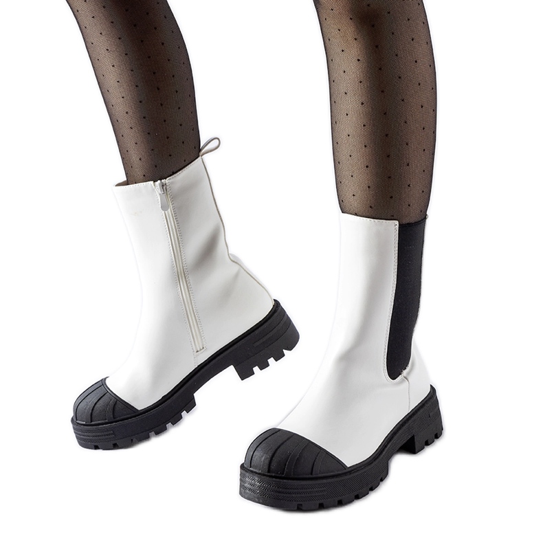 Bijele klasične izolirane čizme Porcigatone bijela