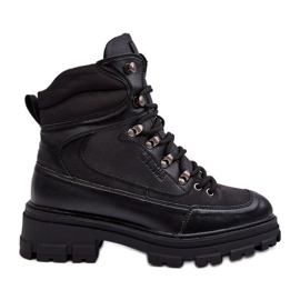 Ženske izolirane gležnjače na vezanje crne Big Star MM274663 crna