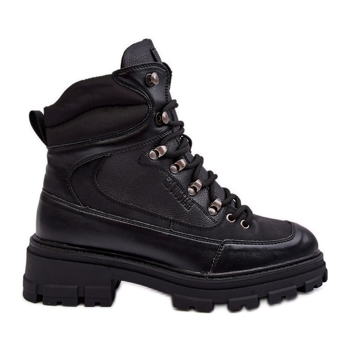 Ženske izolirane gležnjače na vezanje crne Big Star MM274663 crno