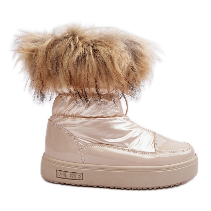 Ženske čizme za snijeg s krznom Bež Big Star MM274380
