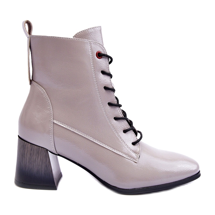 Vinceza Sive lakirane gležnjače siva