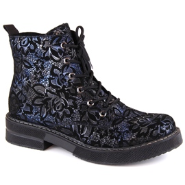 Udobne ženske kožne čizme, izolirane, višebojne, Rieker 72010-14 višebojan