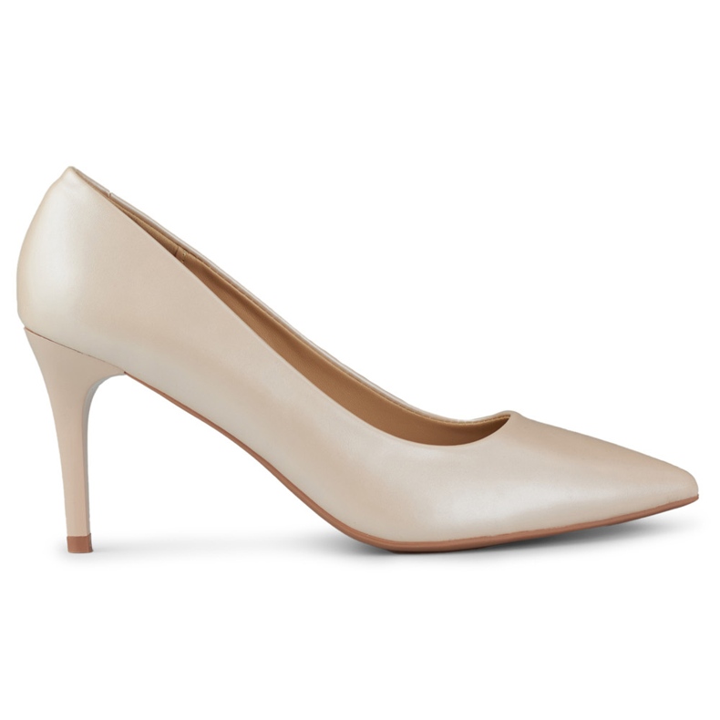 Puder niske ženske štikle bež