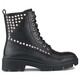 Ženski kameni radnici od eko kože crna