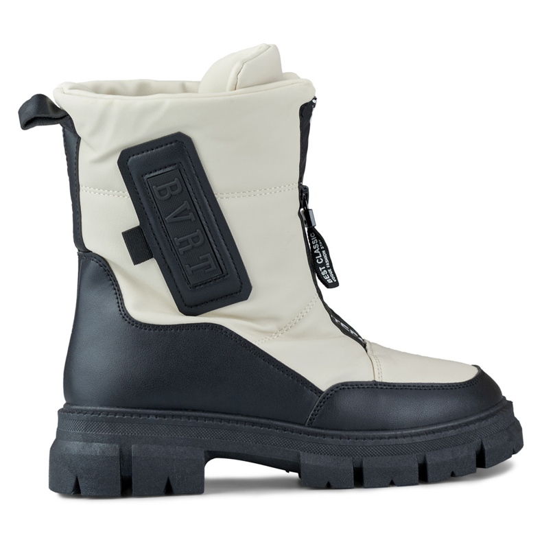 Ženske čizme za snijeg bež boje s crnim potplatom