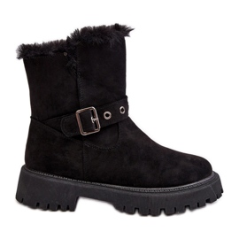 Vinceza Ženske gležnjače s krznenim patentnim zatvaračem crne Morcos crna