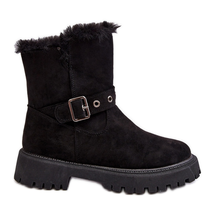 Vinceza Ženske gležnjače s krznenim patentnim zatvaračem crne Morcos crno