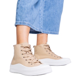 Guerrino tamno bež platform tenisice