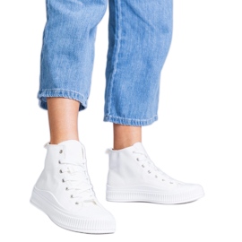 Guerrino bijele visoke platform tenisice bijela