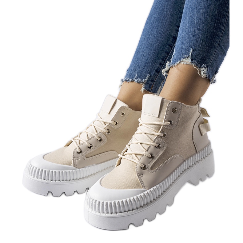 Inna Bež tenisice na visoku platformu Grotta