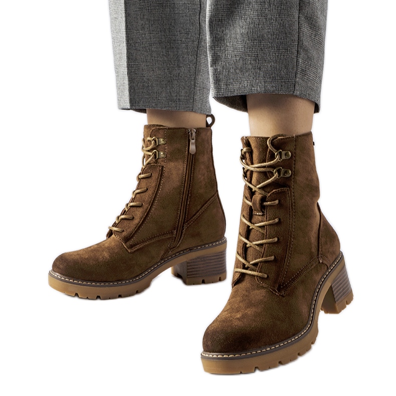 Smeđe gležnjače na vezanje iz Clementine smeđa