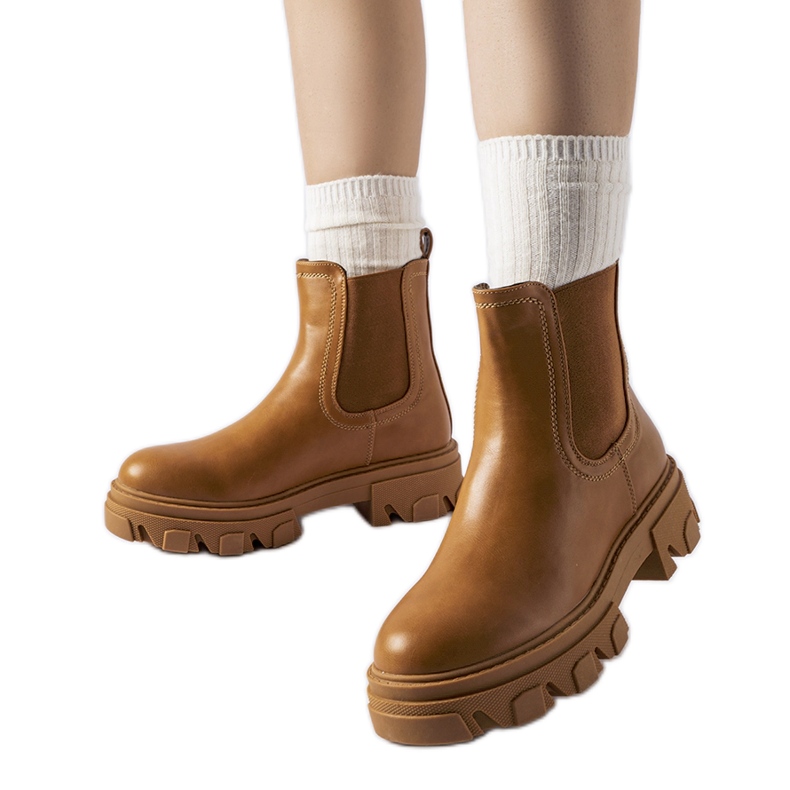 Smeđe, masivne, izolirane gležnjače Giulio smeđa