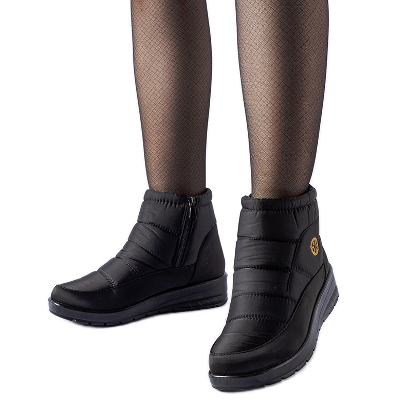 Crne čizme za snijeg s niskim klinom Vittore crno