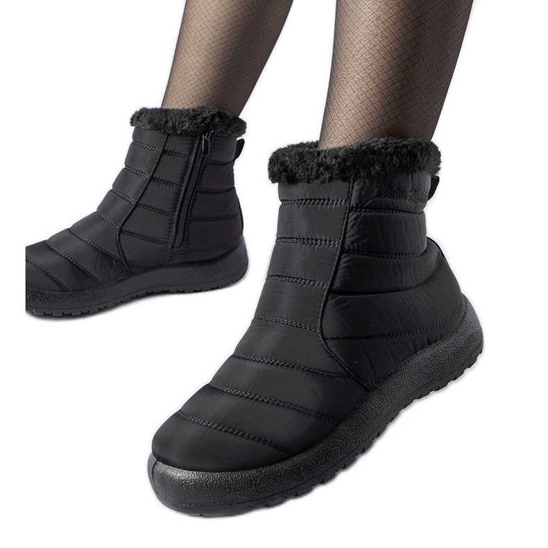 Crne Valparaiso vodootporne izolirane čizme za snijeg crno