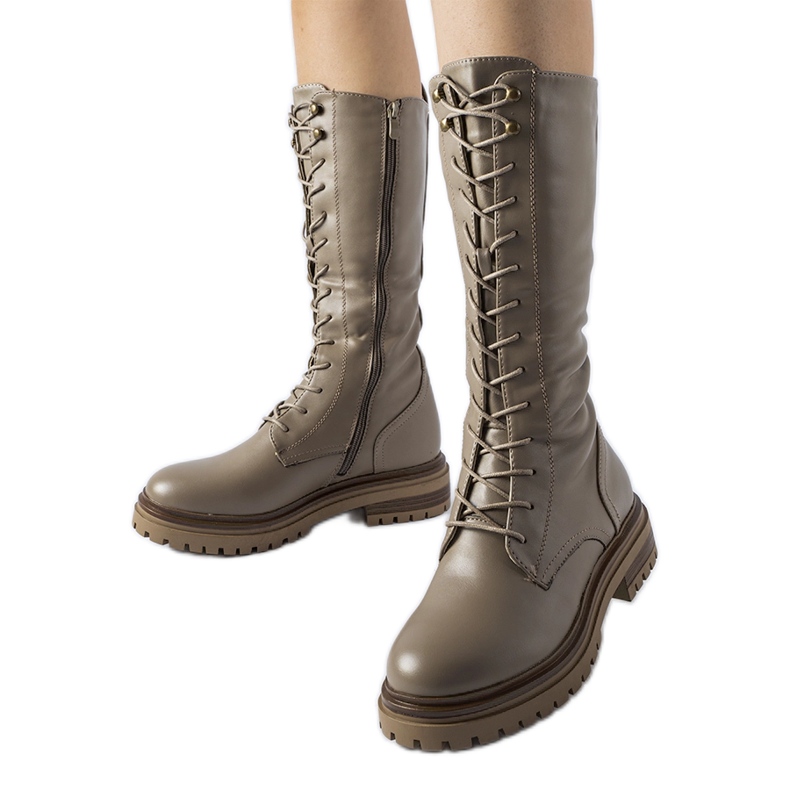 Smeđi visoki Montepiano radnici na vezanje smeđa