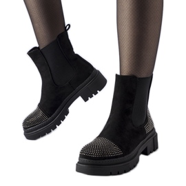 Crne gležnjače s eko antilop Grinzane cirkonima crno