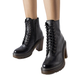 Ezio crne gležnjače na vezanje crna