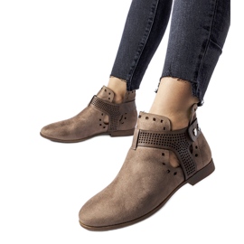 Smeđe, ažurne, niske gležnjače iz Lungodore bež