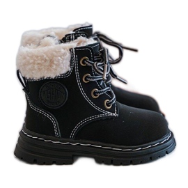 Dječje Trapper čizme s patentnim zatvaračem i ovčjom kožom, crne Marialee crna