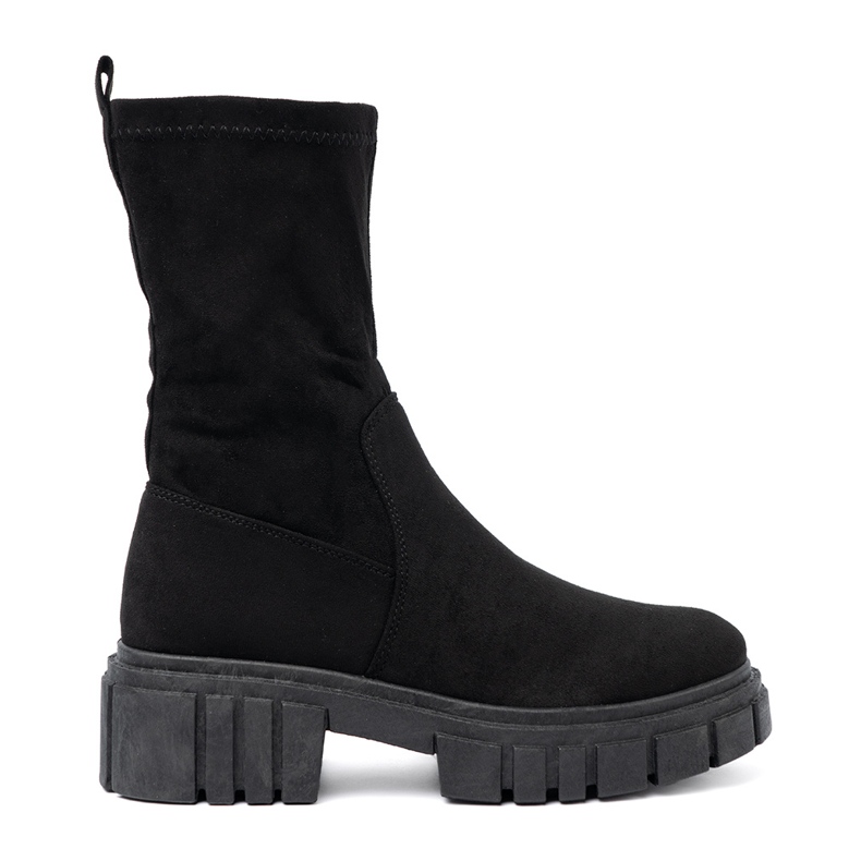 Shelovet ženske crne gležnjače od brušene kože crno