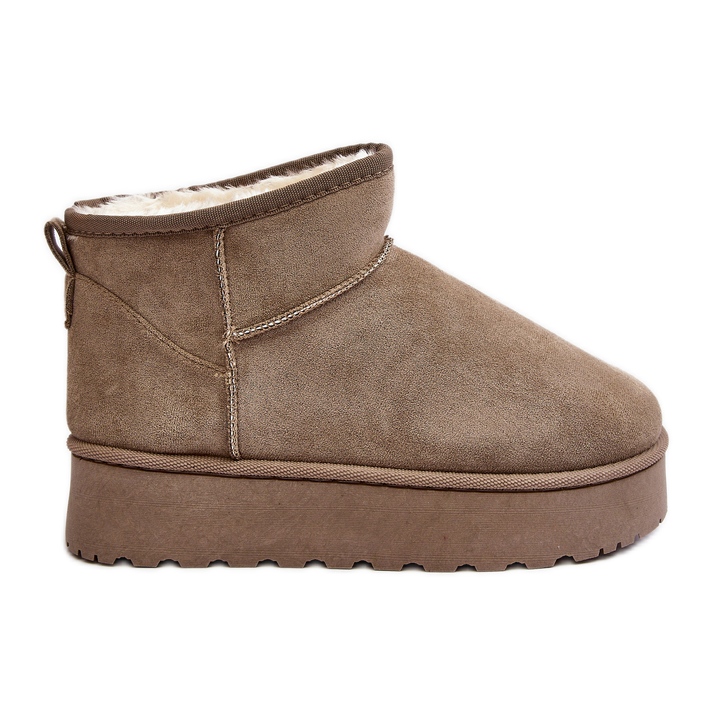 Ženske čizme za snijeg s platformom i krznenom postavom, zelena Xamella