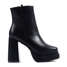 Shelovet crne gležnjače na visoku petu crna