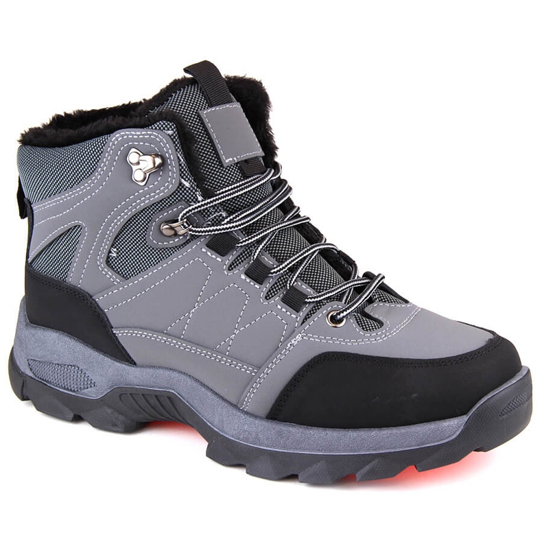 Muške izolirane zimske visoke čizme, sive siva