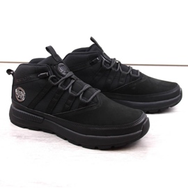 Bustagrip Muške crne kožne gležnjače crna