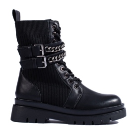 SHELOVET Crne ženske torbe s kopčama crna