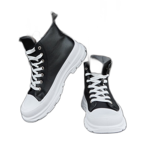 Crne Jose tenisice s visokom platformom crno