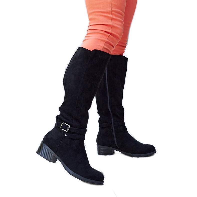 Crne izolirane čizme od eko antilop kože Aldisio crno