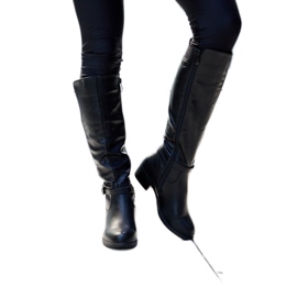 Crne Castelvetro čizme s niskom petom crna