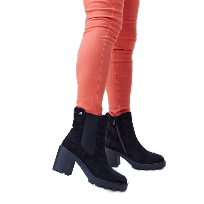 Caio crne izolirane gležnjače od eko antilop kože crno