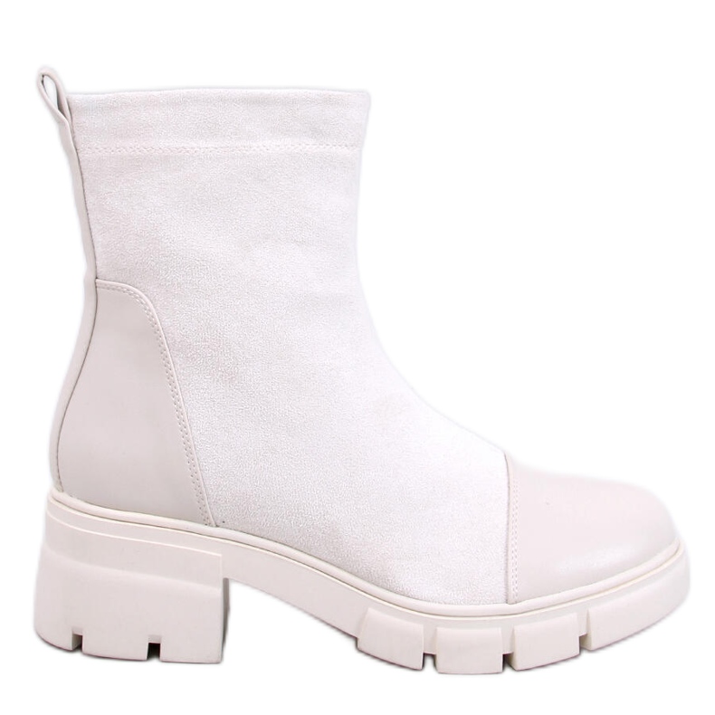 Olson Beige gležnjače na široku petu bež