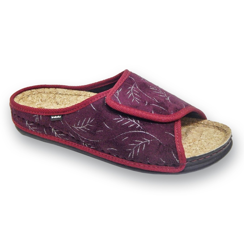 Inblu ženske papuče s umetkom od pluta 155D141, bordo crvena
